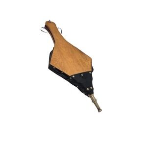 Vintage Wood & Leather Fireplace Bellow‎ 21"